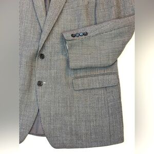 RALPH LAUREN Men‎ Wool Tweed Blazer Grey Prep Academia Ivy Sport Coat Office 44R